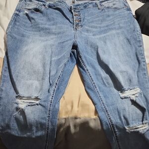 Vanilla Star High Rise Light Blue Distressed Jeans